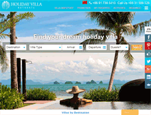 Tablet Screenshot of holidayvillaretreats.com